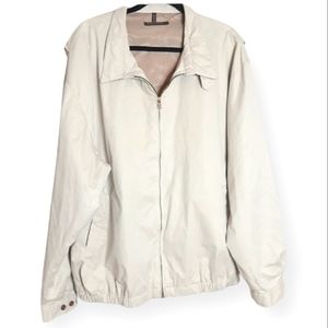 Mckenzie Tribe Tan Bomber Jacket with leather trim Size XXL